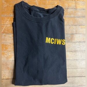 MCWS Marines Black T-Shirt with Yellow Logo | XL